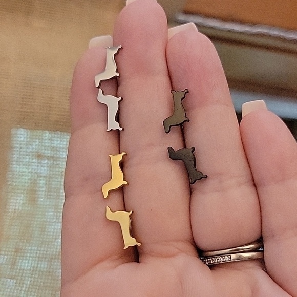 Doxie Stud Earrings, choice of color - Picture 5 of 6